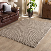 Baxton Studio Colemar-Grey-Rug Baxton Studio Colemar Modern and Contemporary Grey Handwoven Wool Dori Blend Area Rug